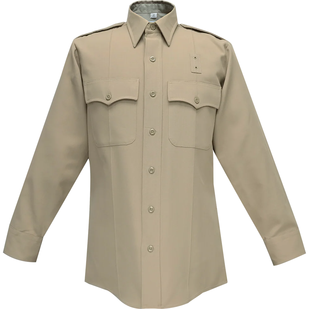 Deluxe Tropical Silver Tan Long Sleeve Shirt