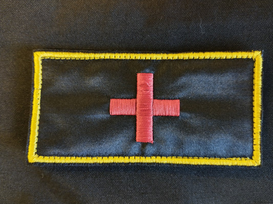 Red Cross Patch with Hook and Loop